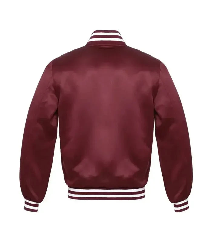 Maroon Satin Jacket True Varsity