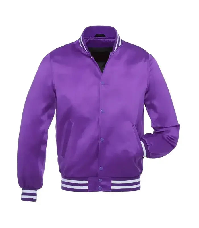 Purple Satin Jacket True Varsity