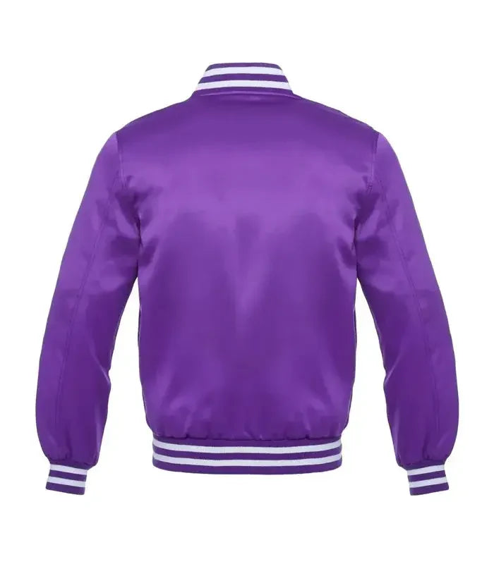 Purple Satin Jacket True Varsity