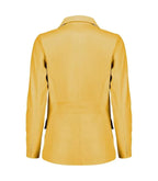 Back view of Women's's Yellow Leather Blazer